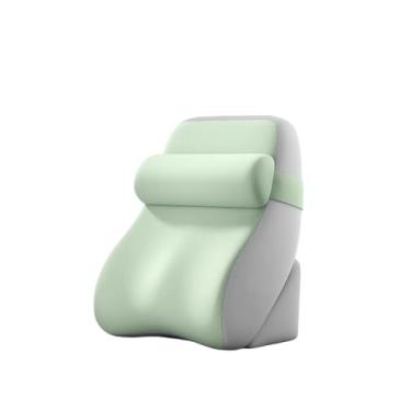 Imagem de XiaMenzcx Almofada de leitura ajustável, suporte de cintura, adequada para ler e assistir TV na cama, adolescentes e adultos, com fronha lavável (verde).