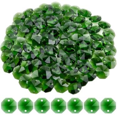 Imagem de SOFPLATE 1 caixa, 120 peças, contas de prisma de vidro, contas octógonas, 2 furos, lustre, peças de prismas, peças de substituição, ornamentos para lâmpada pendurada, pingentes para apanhador de sol