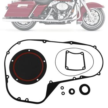 Imagem de IUVWISN Kit de vedação de embreagem de tampa primária compatível com Twin Cam Bagger Touring 1999-2006 Dyna FXD FLSTF FXST Street Glide Electra Glide FLHT Road Glide FLTR Road King FLHR