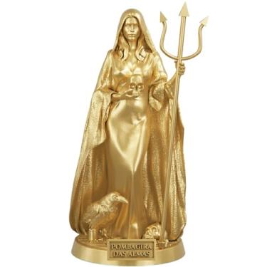 Imagem de Estátua Pombagira das Almas Imagem Umbanda Candomblé (Cor Ouro)