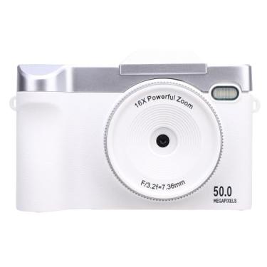 Imagem de Diydeg Câmera Digital de 50MP, Câmera de Fotografia FHD 1080p (WHITE)