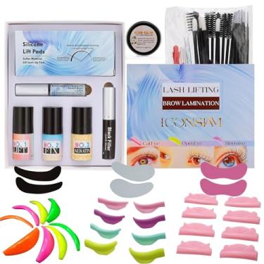 Imagem de Kit de elevação de cílios pretos Cat Eye Look L Curl Katya Vinog Conjunto de Levantamento de Cílios Brilhante Lami Lash Permanente para Maquiagem de Cílios - Rápido Tempo de Curvatura de 7 Minutos