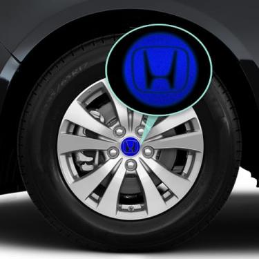 Imagem de IPG Adesivo Feito Para Civic Accord Crv Vtec Si Com Sobreposição De Logotipo Na Tampa Central, Decalques Rodas E Pneus, Adesivos Internos Ou Externos (Tampa Central: 2,25") (4 Unidades) (Série Refle