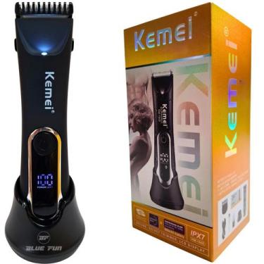 Imagem de Máquina de Cortar Pelos do Corpo e Virilha Não Belisca Kemei 1845