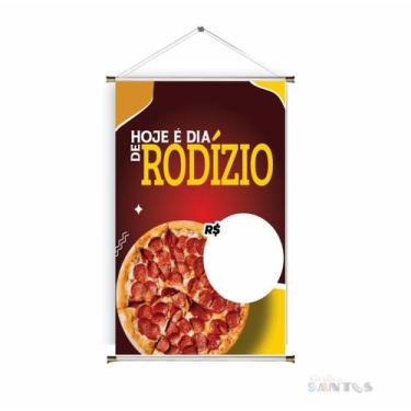 Imagem de Banner pronto Pizza Rodízio BA 291 medida 45x70 cm arte pronta