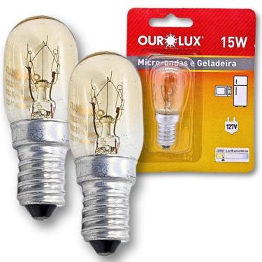 Imagem de Kit 2 Lâmpada Incandescente Micro-Ondas Geladeira Fogão 127V
