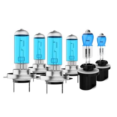Imagem de DMEPUGI Lâmpadas de farol adequadas para Kia Sorento 2014-2018, H7 H7 feixe alto baixo 880 faróis de neblina combo, lâmpadas de halogêneo de alto desempenho 5500K super brilhantes, 6 peças