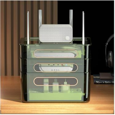 Imagem de Caixa De Armazenamento De Cabos, Caixa De Armazenamento De Roteador Wi-fi Caixa De Armazenamento De Roteador Caixa De Armazenamento Multicamada Rack Para Armazenamento De Fio, C, 31.5×22×26 cm