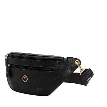 Imagem de Pochete Feminina de Couro Bovino Legítimo Mariart Dani (Preta)