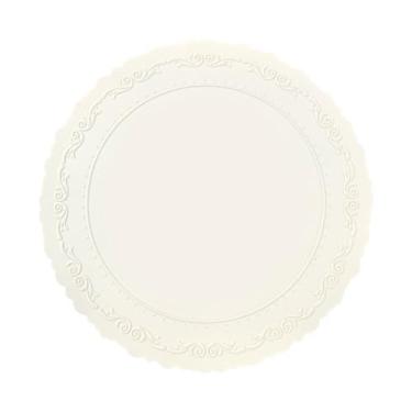 Imagem de ＫＬＫＣＭＳ Jogo americano de silicone para uso versátil, resistente ao calor, anti-riscos, elegante para mesas de conferência em casa, festas em hotéis, Branco