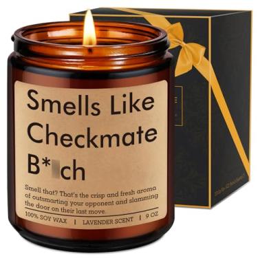 Imagem de Fairy's Gift Cheiro de vela de xeque-mate, presentes para amantes de xadrez, presentes de jogador de xadrez para homens e mulheres – presentes engraçados de Natal, aniversário para amantes de jogos de