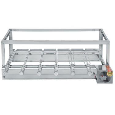 Imagem de Churrasqueira Integrada Inox 6 Espetos Giratórios - Série especial par