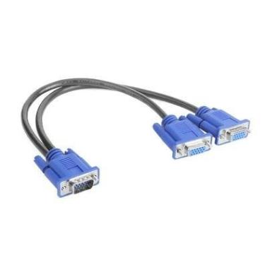 Imagem de Cabo Adaptador Y 1 VGA X 2 VGA Ligar 2 Monitores