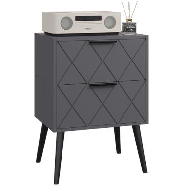 Imagem de Mesa de cabeceira estilo moderno com 2 gavetas