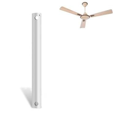 Imagem de Haste de ventilador de teto de 61 cm com cabo de extensão, haste inferior de 6 pés para ventilador de teto, diâmetro externo de 2,5 cm, barra de teto adequada para uma ampla gama de ventiladores