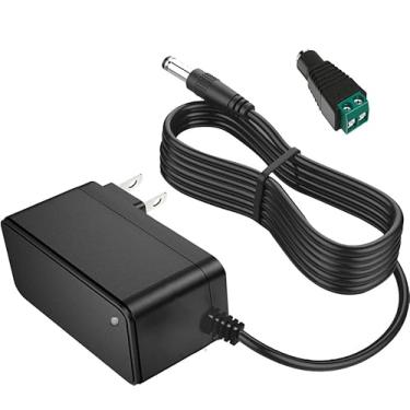 Imagem de Fonte de alimentação CC de 12 V 1 A, adaptador de 12 W [1,4 m] Cabo de alimentação CC 12 V com ponta de 5,5 x 2,5 mm para fitas de luz LED, sistema de câmera de segurança, roteadores CCTV