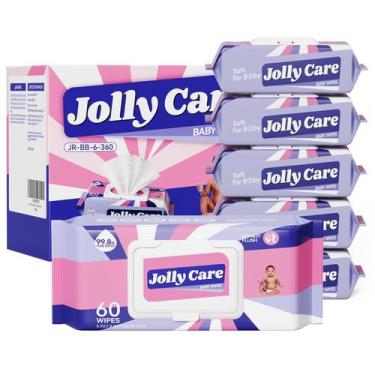 Imagem de Lenços umedecidos para bebês Jolly Care Sensitive, sem perfume, 99% à 