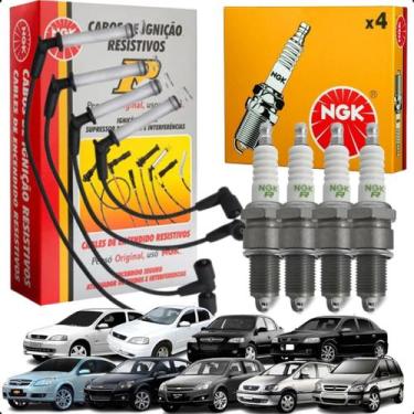 Imagem de Kit Jogo Cabo E Vela De Ignição Chevrolet Astra Vectra Zafira 1.8 2.0 