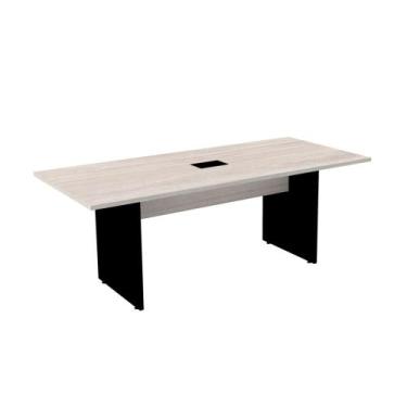Imagem de Mesa de Reunião com Caixa de Tomada 200 x 90 cm Pé Painel PE25 em MDP 