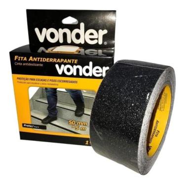 Imagem de Fita antiderrap 50mmx 5m preta vonder p piso e escadas 
