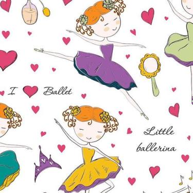 Imagem de Papel de Parede Adesivo Infantil Bailarinas - 137 - Multimpressão