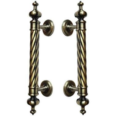 Imagem de Puxador Duplo Napoli 305mm Bronze Antigo Porta Pivotante Correr Passag