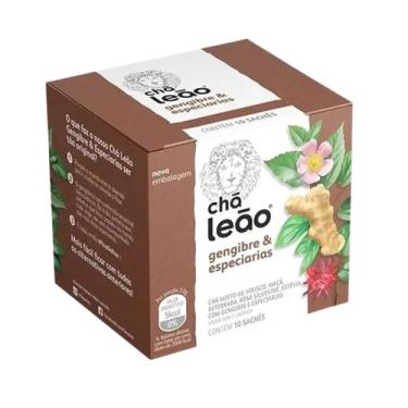 Imagem de Chá Leão Gengibre e Especiarias com 10 Sachês Linha Frutas e Flores Fa