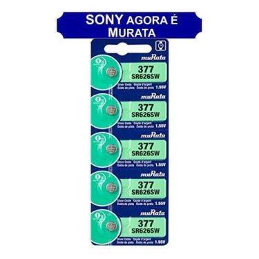 Imagem de 5 Baterias 377 Sony Sr626sw Original Lr626 177 Ag4 Murata