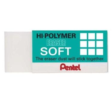 Imagem de Borracha Tecnica Branca Soft Sem Resíduo Pentel Hi Polymer