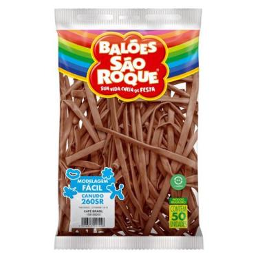 Imagem de BALÃO CANUDO 260 - SÃO ROQUE - CAFÉ BRASIL - Pacote com 50 unidades