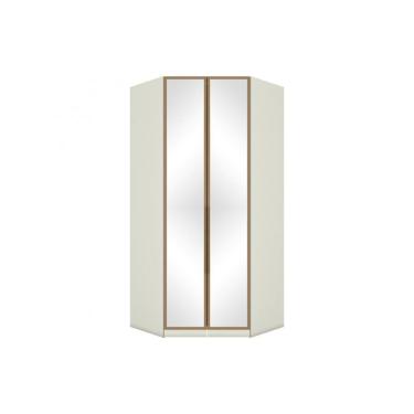 Imagem de Modulado de Quarto Closet de Canto Oblíquo Seletto MC06 c/ 2 Portas c/ Espelho e 3 Gavetas Areia/Jequitibá - Henn