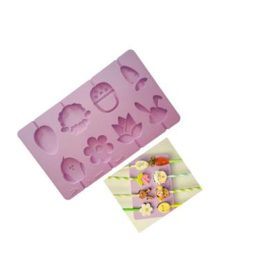 Imagem de L28 Molde de silicone pirulito coelho páscoa diversos para decorar - c
