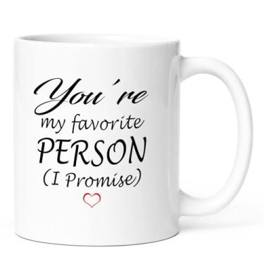 Imagem de Presentes para mulheres homem, You Are My Very Favorite Person I Promise Caneca de café, ideias de presente para namorada namorada esposa marido aniversário (CR6)
