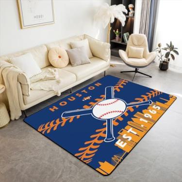 Imagem de Erosebridal Tapete esportivo para meninos adolescentes, 12 x 18 cm, tapete de beisebol para meninos e meninas, tapete de área de bola de taco de beisebol para quarto, tapete de piso interno