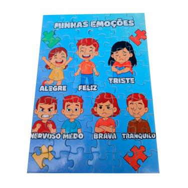 Imagem de Quebra-Cabeça Educativo Minhas Emoções 60 Peças
