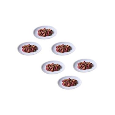 Imagem de Conjunto de Pratos de Sobremesa Ovais Porto Brasil Orgânico New White 22,5cm - 6 peças