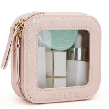Imagem de Bolsa de maquiagem Prite Small, portátil, transparente, impermeável pa