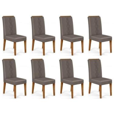 Imagem de Kit 8 Cadeiras para Sala de Jantar Yasmin - Dj Móveis