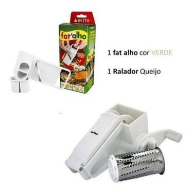 Imagem de 1 Fatiador Filetador Alho + 1 Ralador Queijo Chocolate Inox - NoBrand