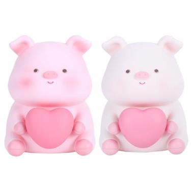 Imagem de Bonito Dos Desenhos Animados Cofrinho Caixa de Poupança de Dinheiro Frasco Com Luz Noturna Decoração para Casa Crianças Economizando Dinheiro (Um tipo)