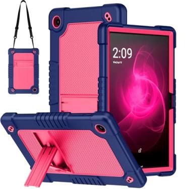 Imagem de Sozengba Capa para tablet T-Mobile Revvl Tab 2 de 10,1 polegadas, à prova de choque, compatível com crianças, suporte integrado com alça de ombro para tablet Revvl Tab 2 2025 de 10,1 polegadas (azul