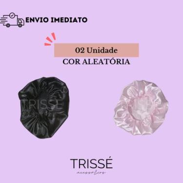 Imagem de kit 05 Touca Cetim Antifrizz para Cabelos Lisos e Cacheados Multicolor