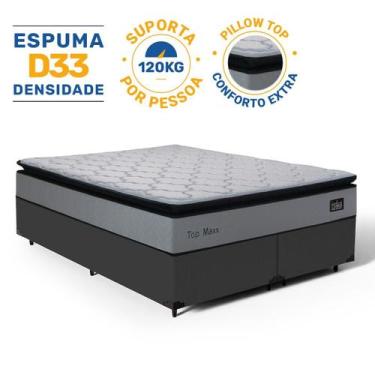 Imagem de Cama Box com Colchão de Espuma D33 Pillow Top Maxx Queen 158 cm - Luca