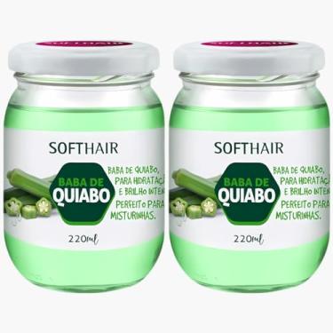 Imagem de Kit 2X Baba De Quiabo Soft Hair Hidratação Brilho Capilar Natural Vegano 220ml