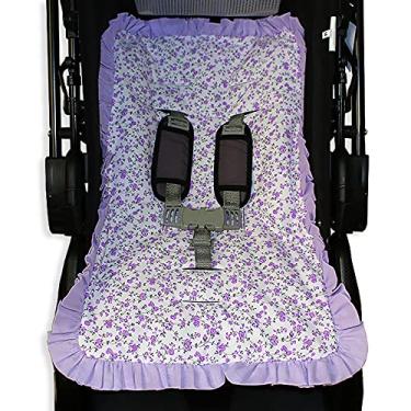 Imagem de Capa de Carrinho Acolchoada Macia MT Várias Estampas (Floral lilás)