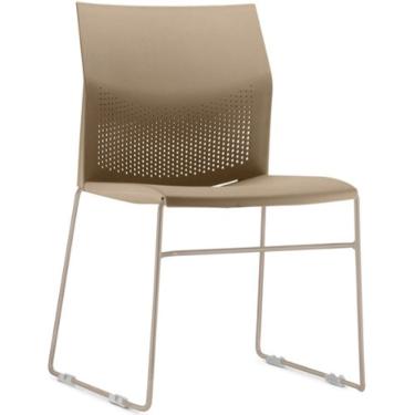 Imagem de Cadeira Empilhável Fixa Link F02 Base Aço Nude - Lyam Decor
