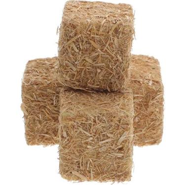 Imagem de Palheiro empilhável decorativo em estilo outono Mini Bale STOBOK x4