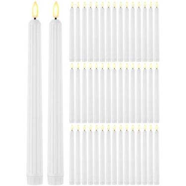 Imagem de Velas LED sem chama Funtery Roman Column 28 cm 48 unidades