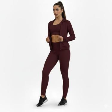 Imagem de Trio Liso Legging Jaqueta Bomber Academia Fitness - Bella Fitness, Vin