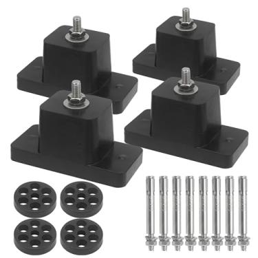Imagem de shiguan Suporte de borracha antivibração com absorção de choque para mini condensadores de ar condicionado divididos ao ar livre, suporte de chão, suporte de parede, pés de compressor de ar